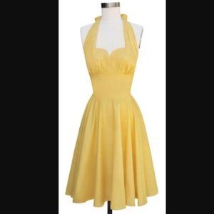 nWOT trashy diva yellow varga halter dress.  ON SALE FOR NEXT FEW DAYS